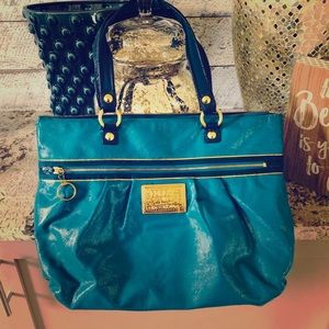 Large Turquoise Coach Poppy Handbag